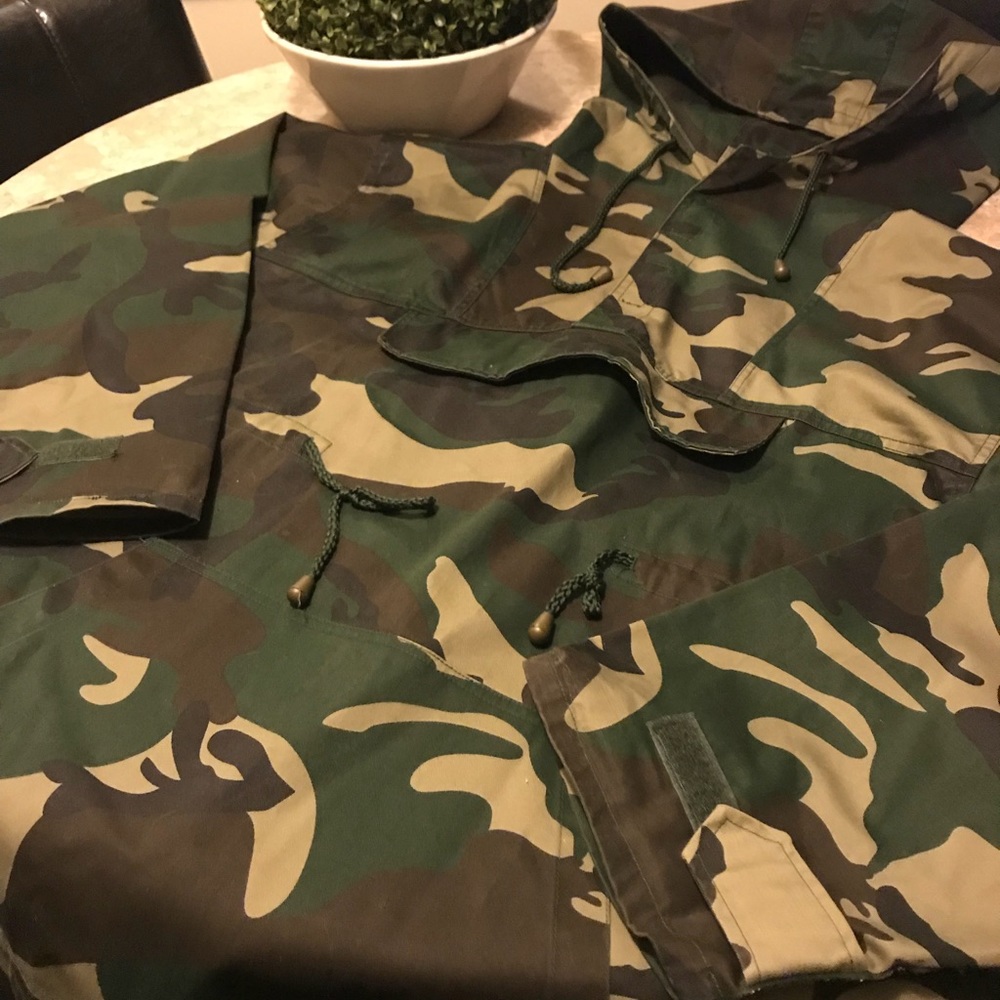 Men’s Camo Hoodie Coat